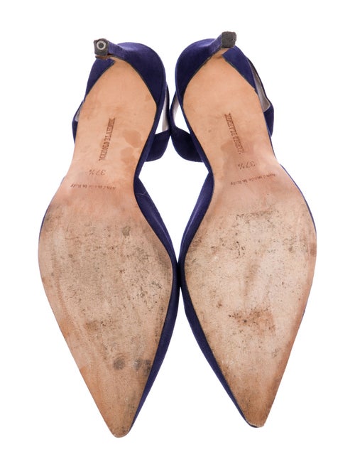 Manolo Blahnik Suede Slingback Pumps