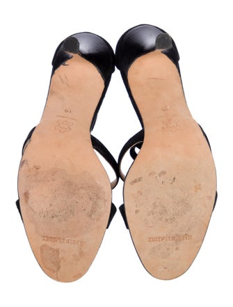 Manolo Blahnik Suede T-Strap Sandals
