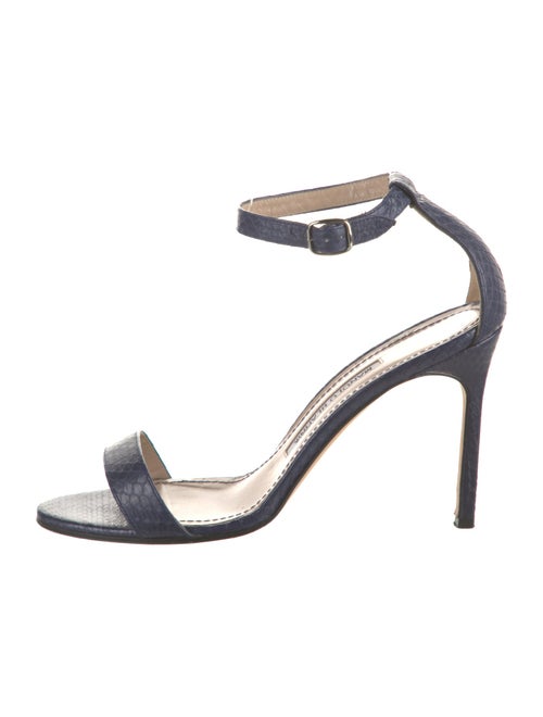 Manolo Blahnik Python Animal Print Sandals