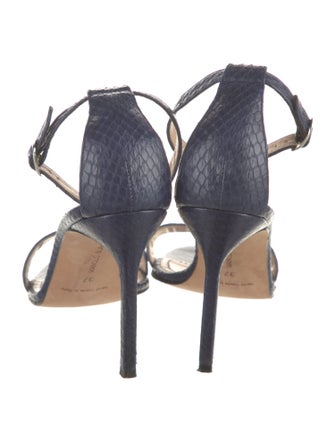 Manolo Blahnik Python Animal Print Sandals