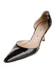 Manolo Blahnik Quilted Pattern Patent Leather D'Orsay Pumps