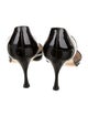 Manolo Blahnik Quilted Pattern Patent Leather D'Orsay Pumps