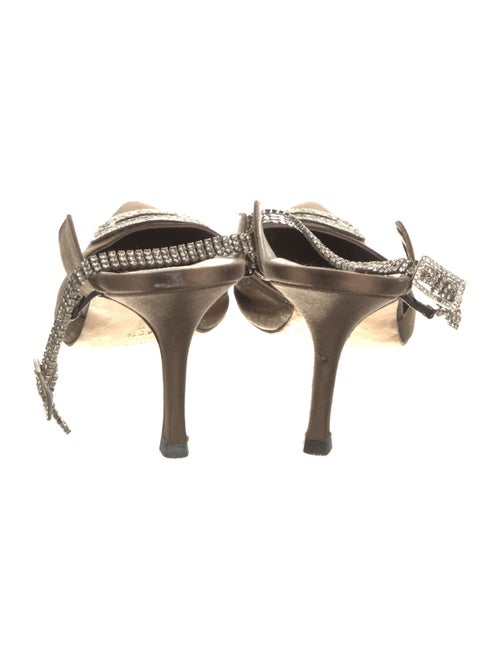 Manolo Blahnik Satin Slingback Pumps