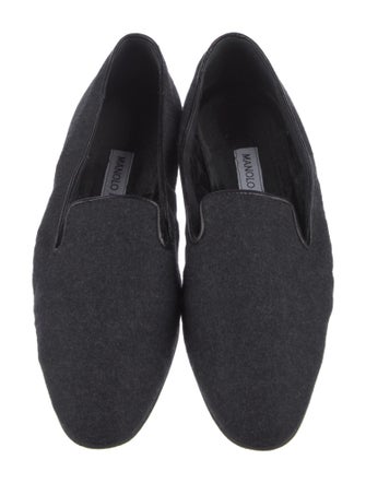 Manolo Blahnik Wool Loafers