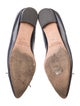 Manolo Blahnik Leather Bow Accents Ballet Flats