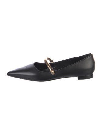 Manolo Blahnik Leather Mary Jane Flats