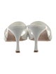 Manolo Blahnik Leather Cutout Accent Slides