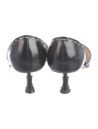 Manolo Blahnik Leather D'Orsay Pumps