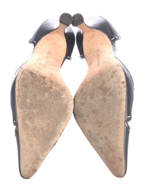 Manolo Blahnik Leather D'Orsay Pumps