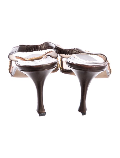 Manolo Blahnik Leather Slingback Sandals