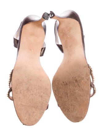 Manolo Blahnik Leather Slingback Sandals