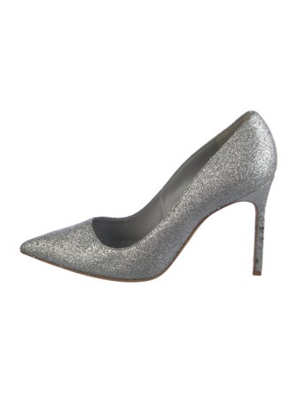 Manolo Blahnik Glitter Glitter Accents Pumps