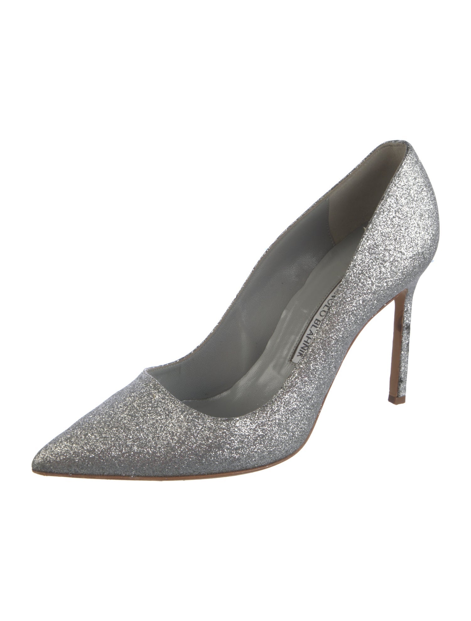 Manolo Blahnik Glitter Glitter Accents Pumps