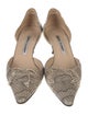 Manolo Blahnik Snakeskin Animal Print Espadrilles