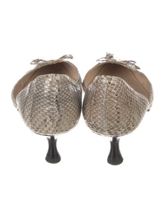 Manolo Blahnik Snakeskin Animal Print Espadrilles