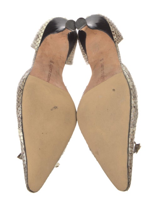 Manolo Blahnik Snakeskin Animal Print Espadrilles