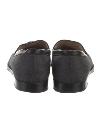 Manolo Blahnik Wool Tassel Accents Loafers