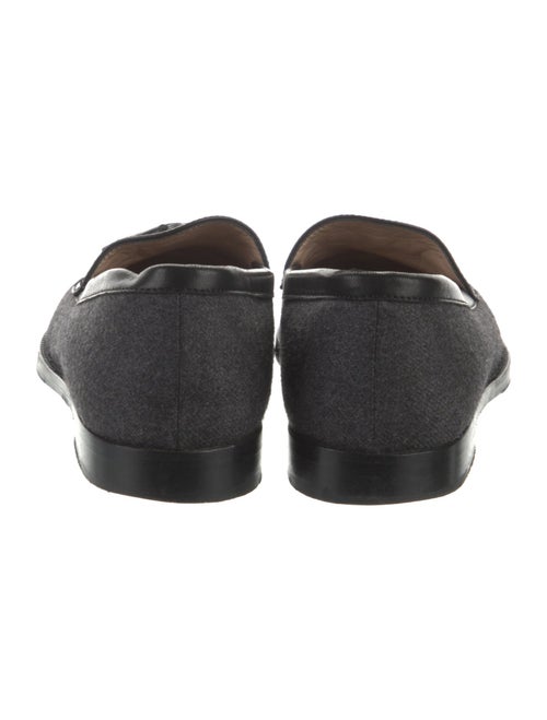 Manolo Blahnik Wool Tassel Accents Loafers