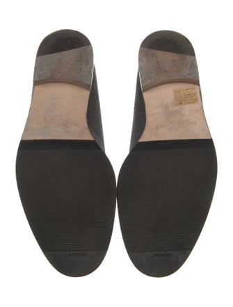 Manolo Blahnik Wool Tassel Accents Loafers