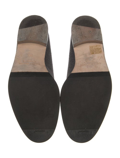 Manolo Blahnik Wool Tassel Accents Loafers