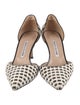 Manolo Blahnik Leather Printed D'Orsay Pumps