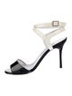 Manolo Blahnik Patent Leather Colorblock Pattern Sandals