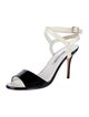 Manolo Blahnik Patent Leather Colorblock Pattern Sandals