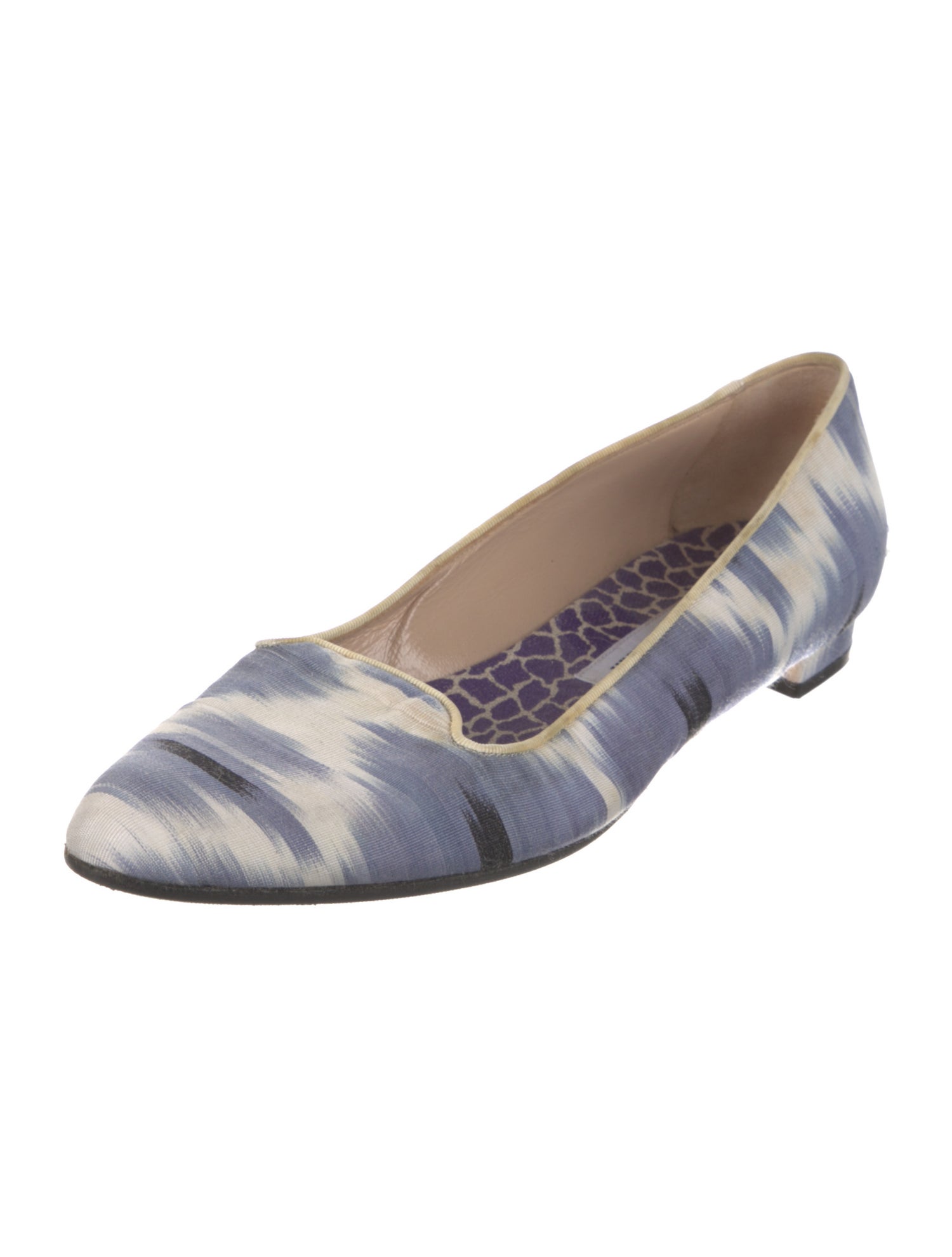 Manolo Blahnik Printed Flats