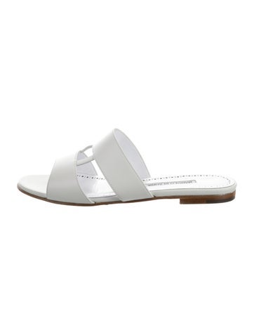Manolo Blahnik Sandals Leather Slides IT 39 | 9