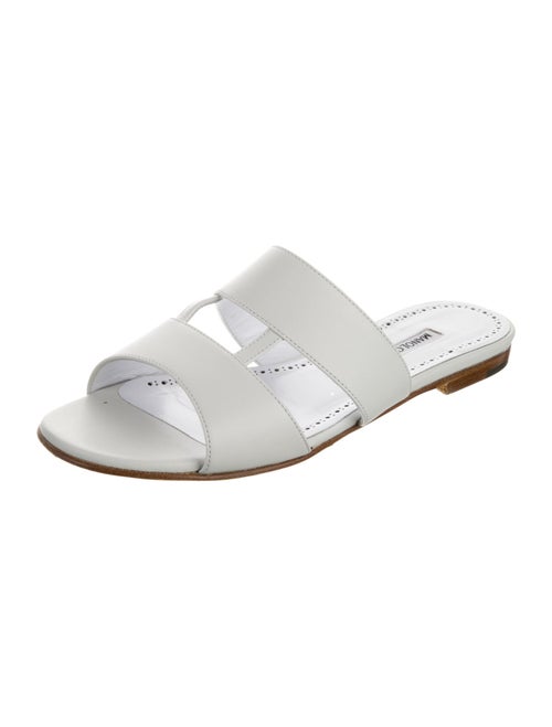 Manolo Blahnik Leather Slides