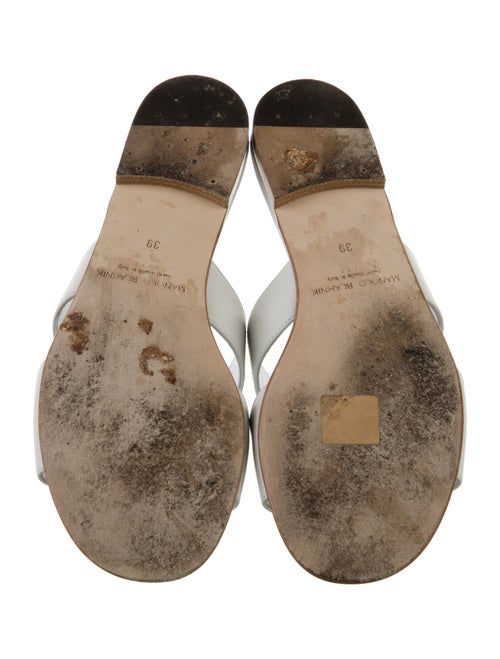 Manolo Blahnik Leather Slides
