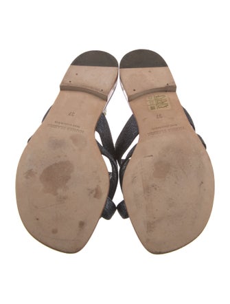 Manolo Blahnik Glitter Animal Print Slides