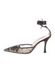 Manolo Blahnik Mesh Lace Pattern D'Orsay Pumps