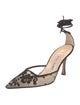 Manolo Blahnik Mesh Lace Pattern D'Orsay Pumps