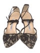 Manolo Blahnik Mesh Lace Pattern D'Orsay Pumps
