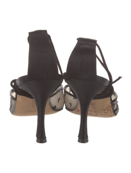 Manolo Blahnik Mesh Lace Pattern D'Orsay Pumps