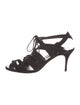 Manolo Blahnik Suede T-Strap Pumps