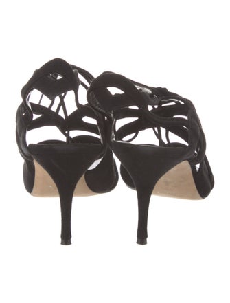 Manolo Blahnik Suede T-Strap Pumps