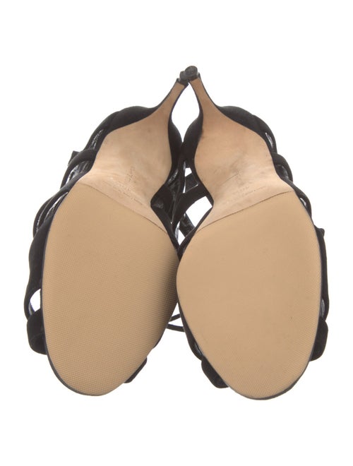 Manolo Blahnik Suede T-Strap Pumps