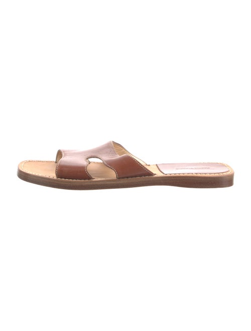 Manolo Blahnik Leather Slides