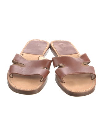 Manolo Blahnik Leather Slides