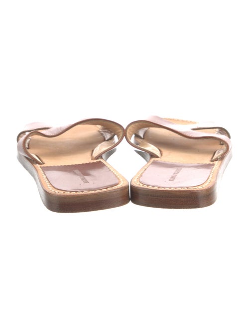 Manolo Blahnik Leather Slides