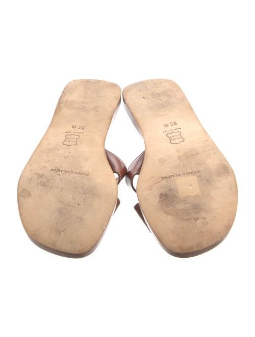 Manolo Blahnik Leather Slides
