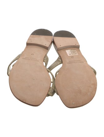 Manolo Blahnik Glitter Glitter Accents Slides