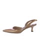 Manolo Blahnik Leather Slingback Flats