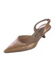 Manolo Blahnik Leather Slingback Flats