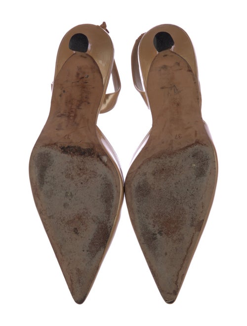 Manolo Blahnik Leather Slingback Flats