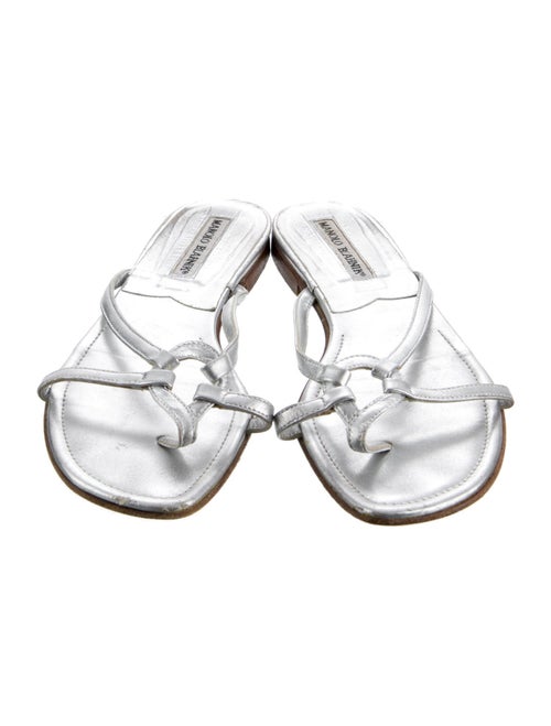 Manolo Blahnik Leather Slides