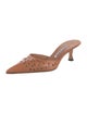 Manolo Blahnik Leather Studded Accents Mules