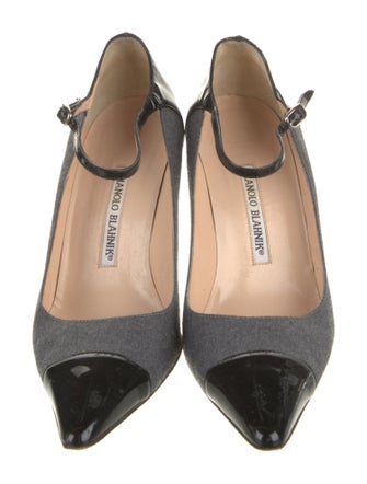Manolo Blahnik Striped Pumps
